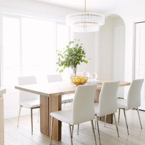 White Leather Dining Chairs (Photo 20 of 20)