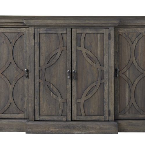 Contemporary Style Wooden Buffets With Two Side Door Storage Cabinets (Photo 13 of 20)