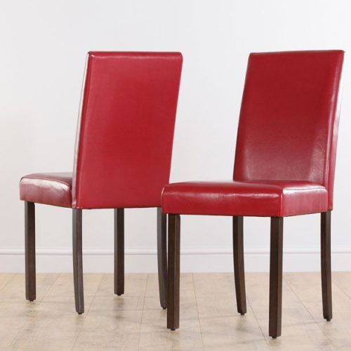 Red Leather Dining Chairs (Photo 17 of 20)
