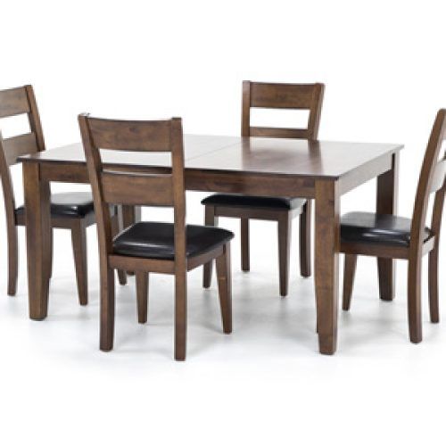 Laurent 5 Piece Round Dining Sets With Wood Chairs (Photo 8 of 20)