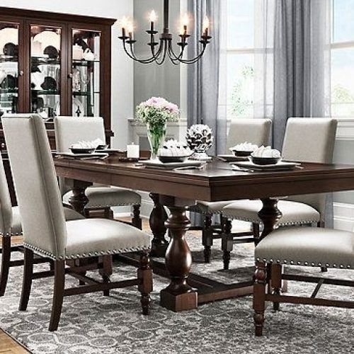 Candice Ii 7 Piece Extension Rectangular Dining Sets With Uph Side Chairs (Photo 13 of 20)