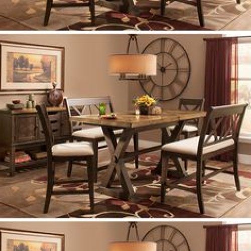 Wyatt 7 Piece Dining Sets With Celler Teal Chairs (Photo 19 of 20)