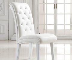 2024 Latest White Leather Dining Room Chairs