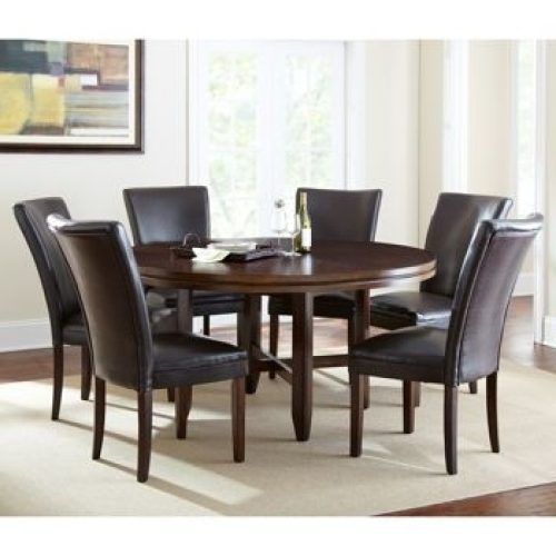 Caden 5 Piece Round Dining Sets With Upholstered Side Chairs (Photo 4 of 20)