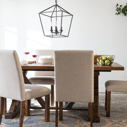 Chandler 7 Piece Extension Dining Sets With Fabric Side Chairs (Photo 3 of 20)