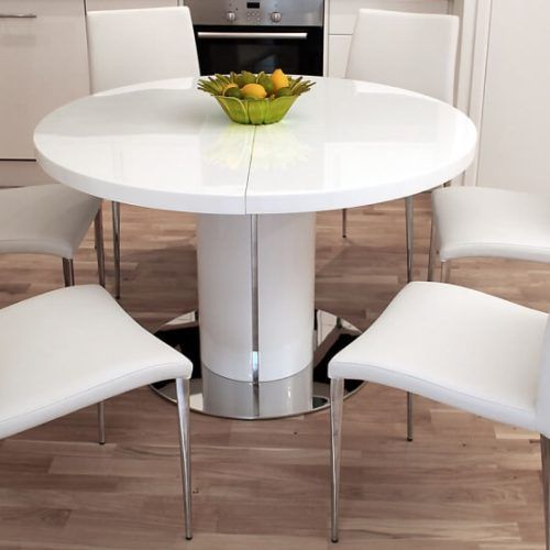 White Circular Dining Tables (Photo 5 of 20)