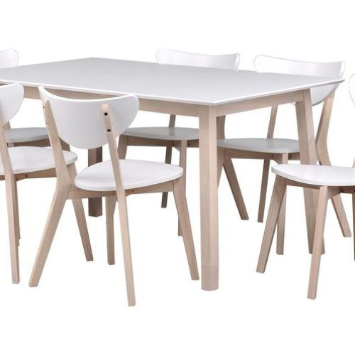 Jaxon Grey 7 Piece Rectangle Extension Dining Sets With Uph Chairs (Photo 14 of 20)