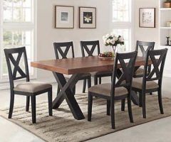 20 Collection of Craftsman 7 Piece Rectangular Extension Dining Sets with Arm & Uph Side Chairs