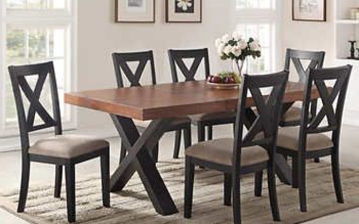 20 Collection of Craftsman 7 Piece Rectangular Extension Dining Sets with Arm & Uph Side Chairs