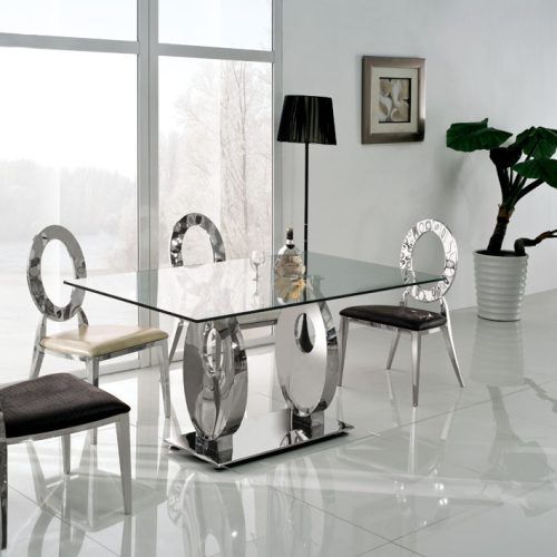 Dining Room Glass Tables Sets (Photo 11 of 20)