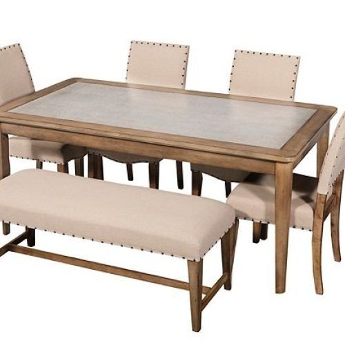 Jaxon Grey 6 Piece Rectangle Extension Dining Sets With Bench & Uph Chairs (Photo 12 of 20)