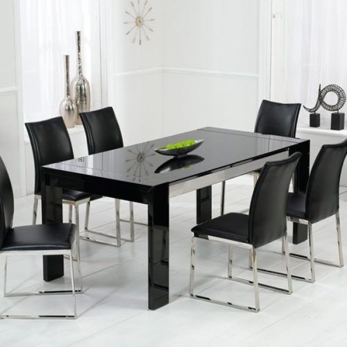 Black Gloss Dining Room Furniture (Photo 4 of 20)