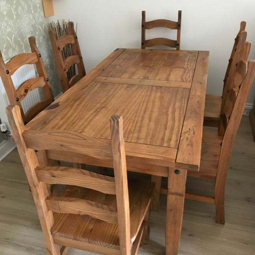 Reagan Pine Solid Wood Dining Tables (Photo 19 of 20)