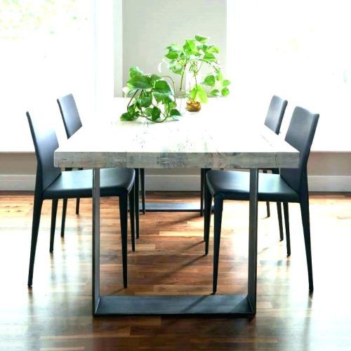 Dining Tables With Metal Legs Wood Top (Photo 15 of 20)