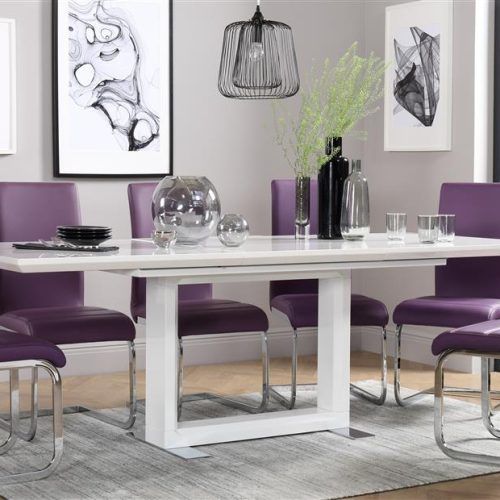 Dining Tables And Purple Chairs (Photo 1 of 20)