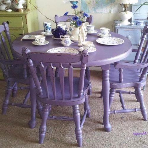 Dining Tables And Purple Chairs (Photo 13 of 20)