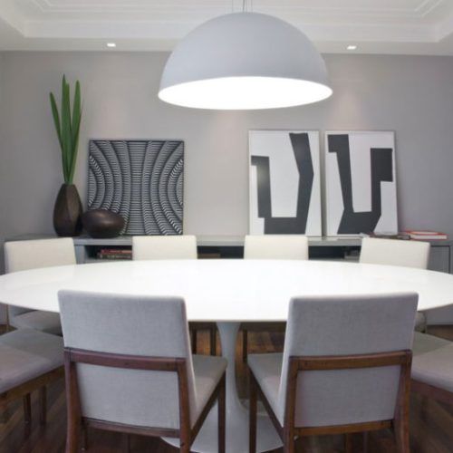 Large White Round Dining Tables (Photo 1 of 20)