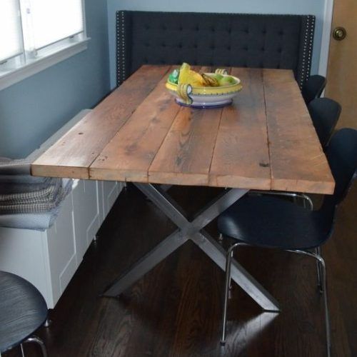 Dining Tables With Metal Legs Wood Top (Photo 14 of 20)