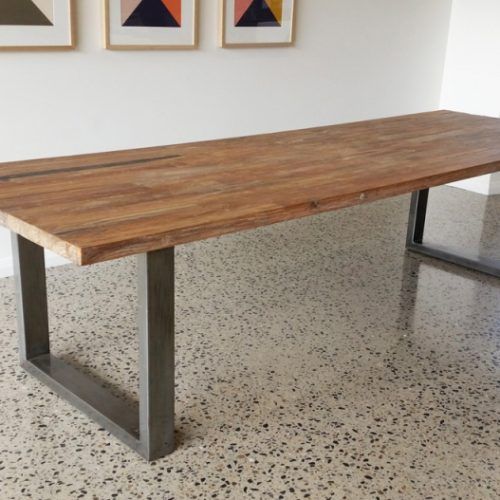 Dining Tables With Metal Legs Wood Top (Photo 16 of 20)