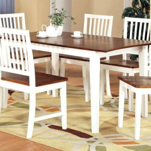 Dining Tables With White Legs And Wooden Top (Photo 5 of 20)