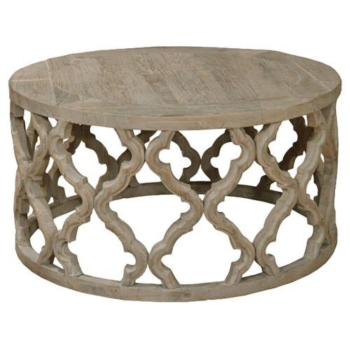 Round Carved Wood Coffee Tables (Photo 13 of 20)