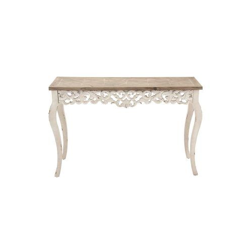 Antique White Distressed Console Tables (Photo 3 of 20)