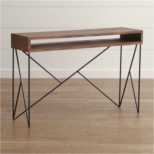 Parsons Black Marble Top & Dark Steel Base 48X16 Console Tables (Photo 2 of 20)