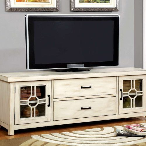 Rustic White Tv Stands (Photo 2 of 20)