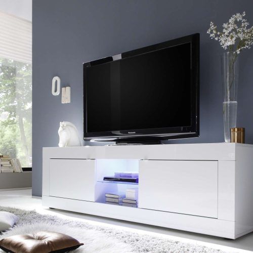 White High Gloss Tv Stands Unit Cabinet (Photo 10 of 15)