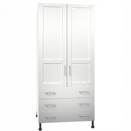 White Double Wardrobes With Drawers (Photo 12 of 20)