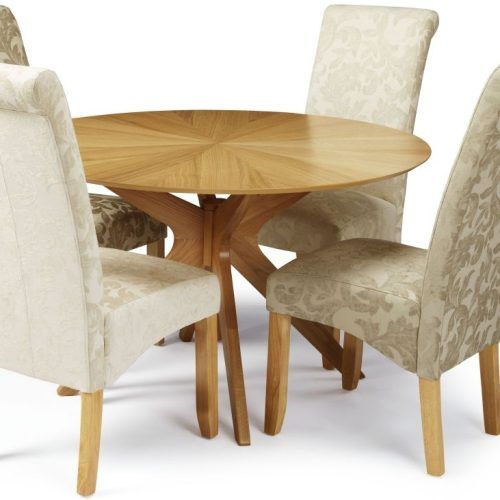 Oak Fabric Dining Chairs (Photo 18 of 20)