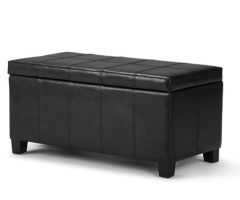 20 Best Collection of Black Faux Leather Tufted Ottomans