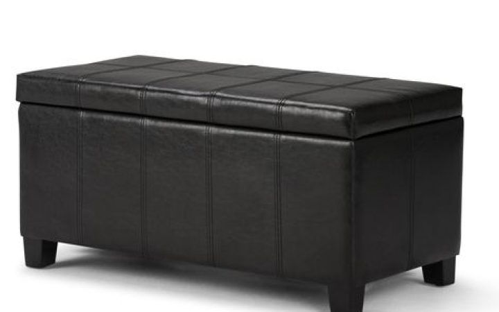 20 Best Collection of Black Faux Leather Tufted Ottomans