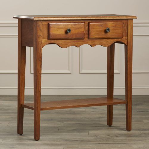 Oak & Brass Stacking Media Console Tables (Photo 8 of 20)