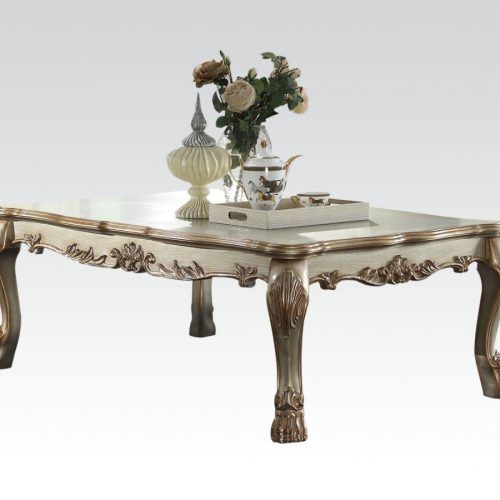 Antiqued Gold Rectangular Coffee Tables (Photo 15 of 20)