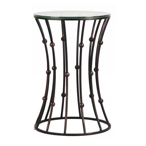 Adeco Accent Postmodernism Drum Shape Black Metal Coffee Tables (Photo 3 of 20)
