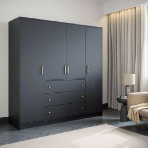 Black Wardrobes With Drawers (Photo 9 of 20)