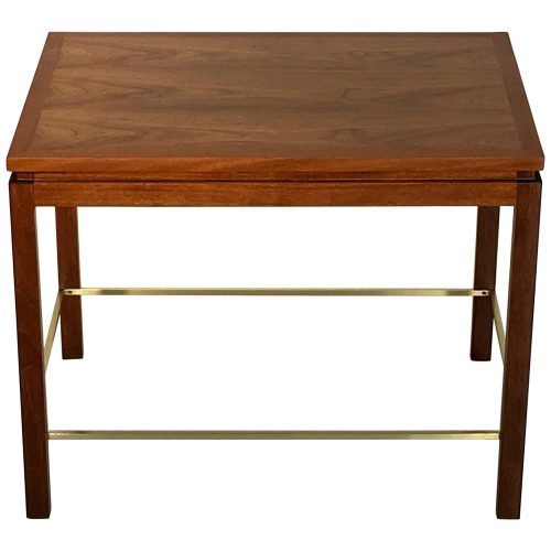 Oak & Brass Stacking Media Console Tables (Photo 12 of 20)