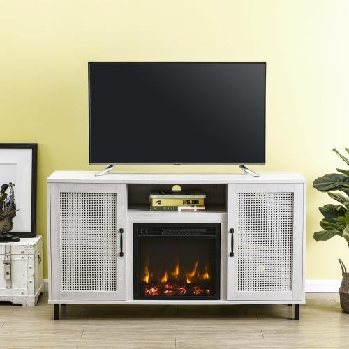 Eutropios Tv Stand With Electric Fireplace Included (Photo 11 of 20)