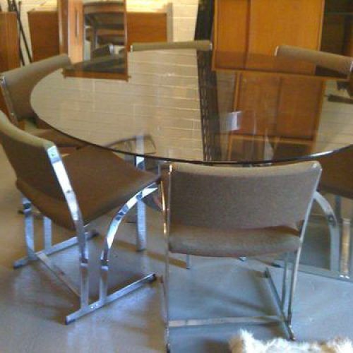 Retro Glass Dining Tables And Chairs (Photo 10 of 20)