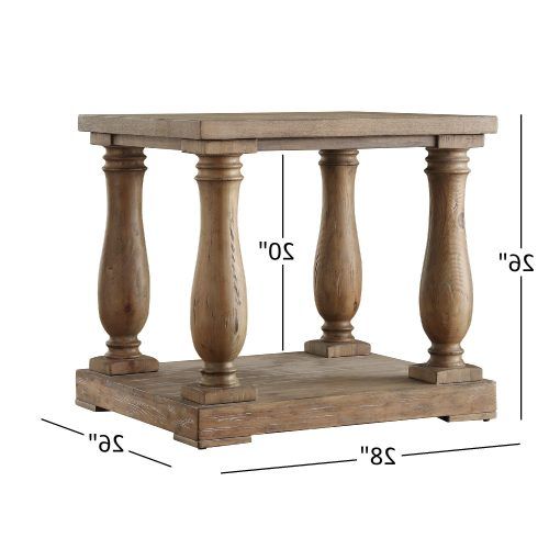 Edmaire Rustic Pine Baluster Coffee Tables (Photo 17 of 20)