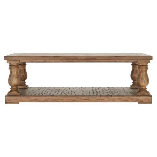 Edmaire Rustic Pine Baluster Coffee Tables (Photo 7 of 20)