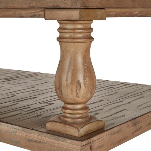 Edmaire Rustic Pine Baluster Coffee Tables (Photo 9 of 20)