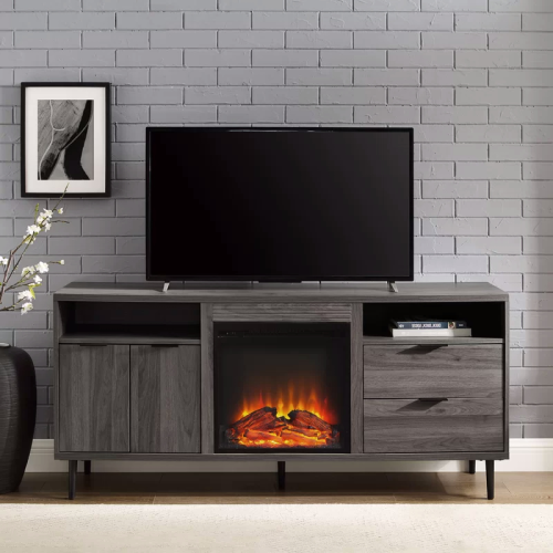 Chicago Tv Stands For Tvs Up To 70" With Fireplace Included (Photo 6 of 20)
