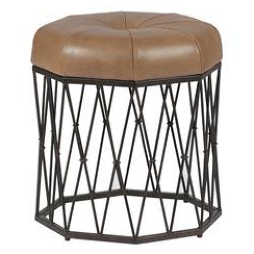 Camber Caramel Leather Ottomans (Photo 16 of 20)