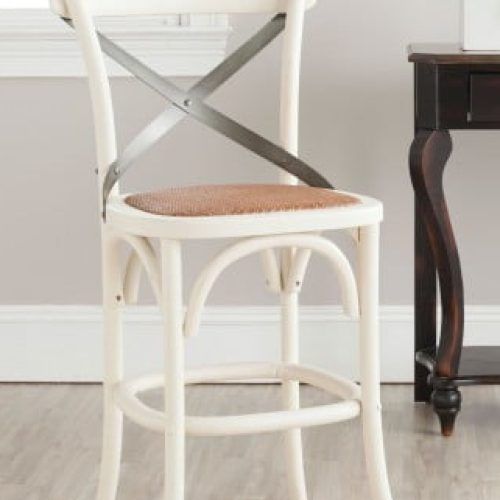 White Antique Brass Stools (Photo 9 of 20)