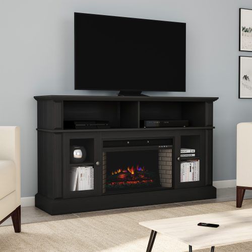 Tv Stands Cabinet Media Console Shelves 2 Drawers With Led Light (Photo 9 of 20)