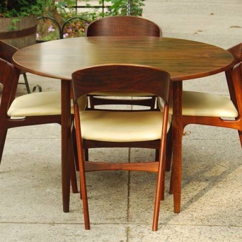 Natural Brown Teak Wood Leather Dining Chairs (Photo 6 of 20)