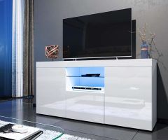 The Best Miami 200 Modern 79" Tv Stands High Gloss Front