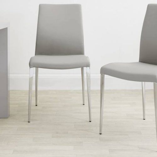 Grey Leather Dining Chairs (Photo 2 of 20)
